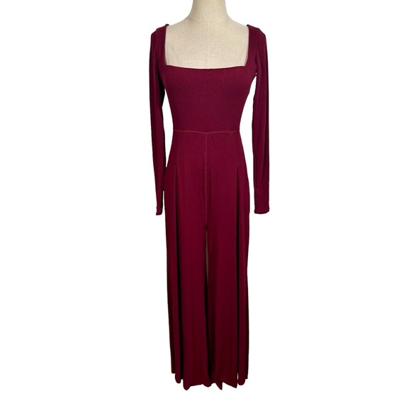POPFLEX Go With The Flow Long Sleeve Jumpsuit in Vineyard Wine-Still Full Price - Picture 2 of 15